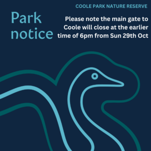Park Notice: Early Closure Sun 29th October